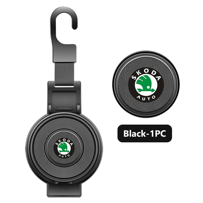 BAUR1 Car Logo Seat Back Storage Organizer Water Cup Holder Hook For Skoda S Kodiaq Octavia 2 3 Yeti Karoq Rapid Fabia VII VRS