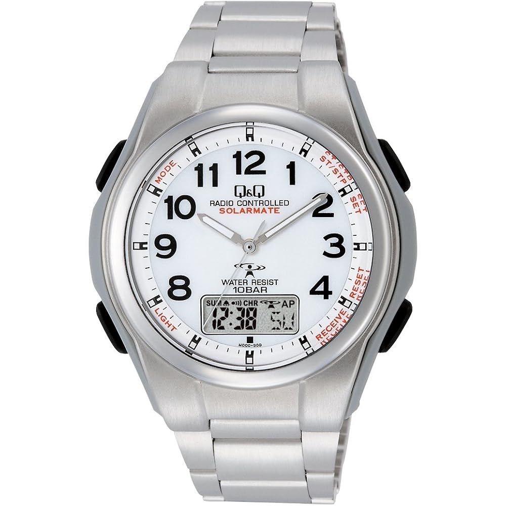 [Citizen Q&Q] Watch Q&Q SOLARMATE Radio-Controlled Solar Chronograph MD02-204 Men s Silver