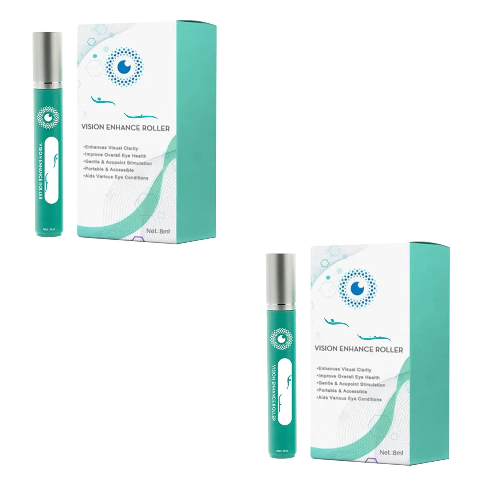 

Роликовый массажер для глаз Enhance для женщин и мужчин, снимает усталость и сухость глаз, роликовый массажер для глаз от опухших глаз, улучшает и дарит комфорт глазам, 8 мл One Size