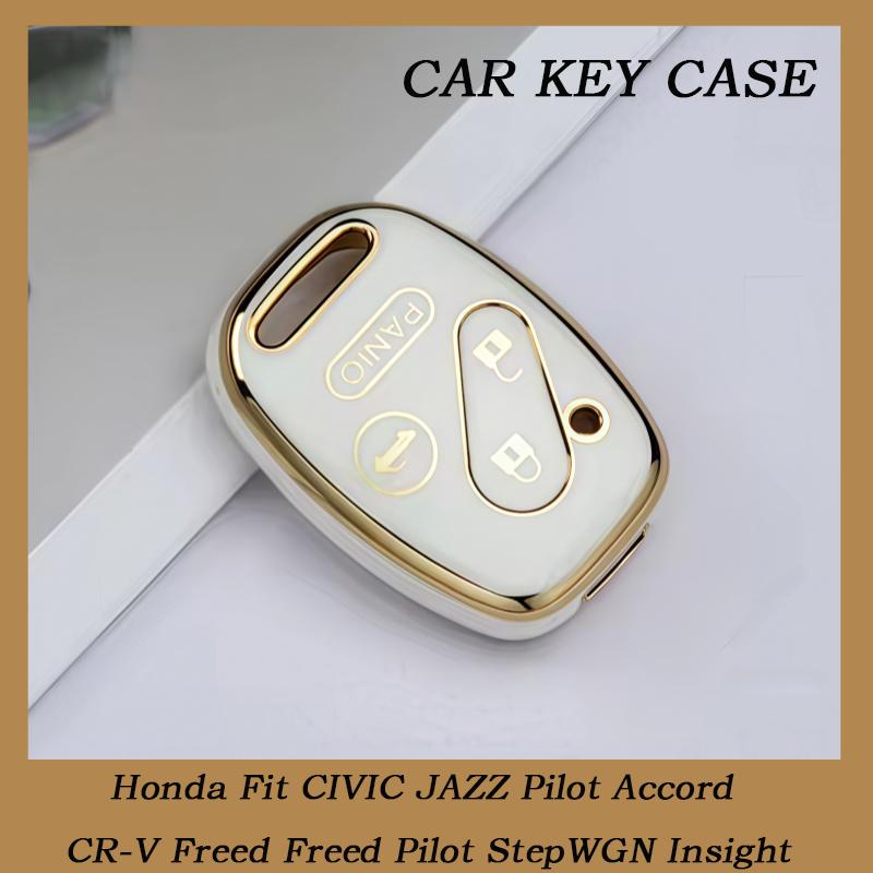 

New TPU Car Key Case Cover for Honda Fit CIVIC JAZZ Pilot Accord CR-V Freed Freed Pilot StepWGN Insight Key Shell model B білий