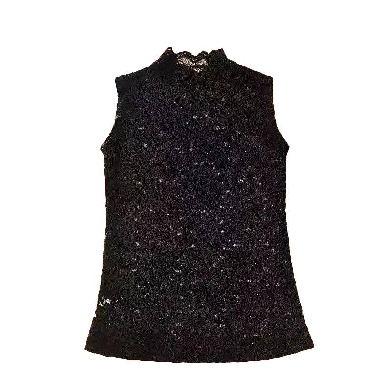 Women's Stand-up Collar Lace Sleeveless Vest - Stylish Fake Collar Base Layer Top