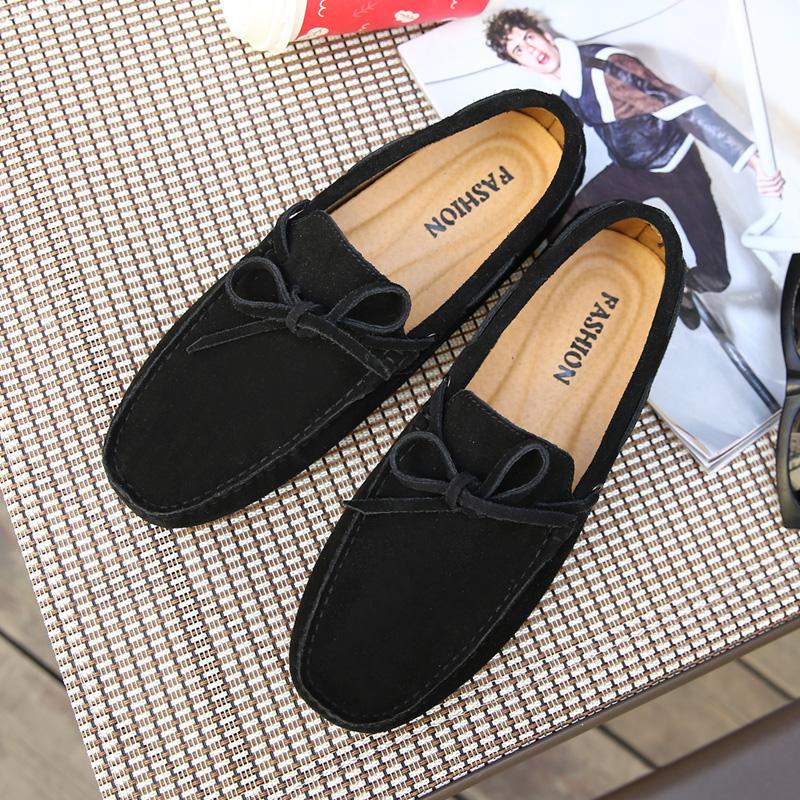 

Мужские классические мокасины на мягкой подошве с завязками, повседневная обувь 46 чёрный