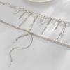 2Pcs/Set Bohemia Imitation Pearl Long Tassel Pendant Choker Necklace for Women Chest Chain Wedding Neck Jewelry Accessory