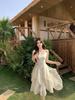 Plus Size Sheer Lace Patchwork Camisole Dress - Women’s Slim Fit Irregular Summer Skirt