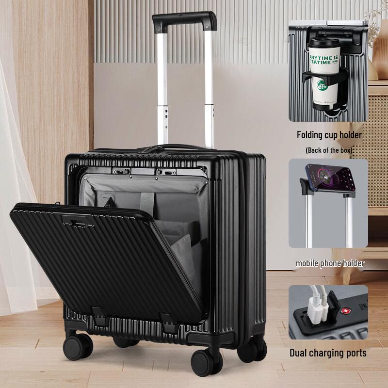 

OEING 18-inch Carry-on Luggage with Cup Holder & Charging Port