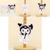 Cute Sanrio Kuromi Plush Toy Keychain Adorable Short Plush Stuffed Doll 12cm
