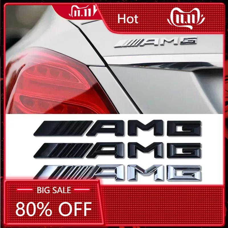 For Mercedes Benz 3D ABS Car Rear Trunk Badge AMG Letters Sticker For Mercedes Benz AMG A B C E G CLA C63 C63S E53 GT SLK W176 W