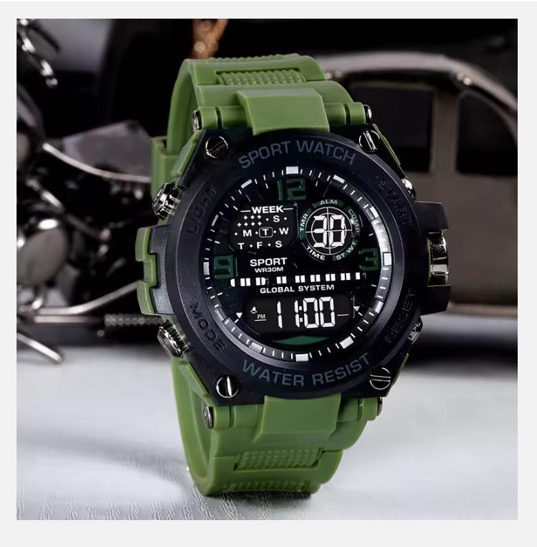 2025 Top Luxury Electronic Watch for Man Outdoor Sport Watch Stopwatch Waterproof Calendar Digital Clock 24355