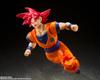 SHFiguarts Dragon Ball Super Super Saiyan God Son Goku - Zeul Saiyan adus de o inimă dreaptă - Aproximativ 140 mm PVC și ABS vopsit