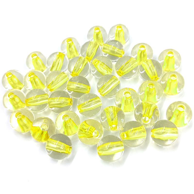 

Браслет, ожерелье, аксессуары, акриловые круглые бусины 14 мм, прозрачные, своими руками для изготовления ювелирных изделий, жемчужные разделители, свободные бусины жёлтый