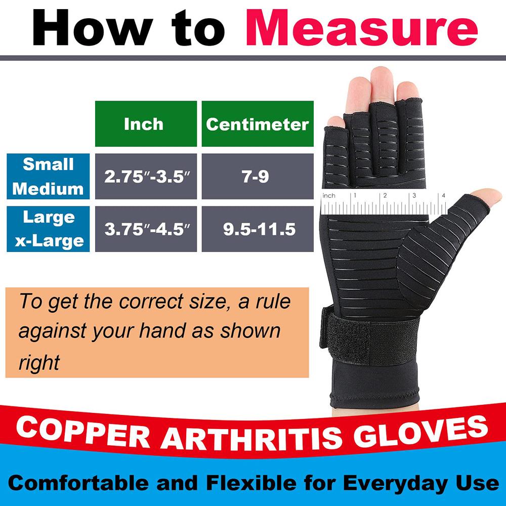 Byepain Compression Arthritis Gloves With Strap For Carpal Tunnel Pain Relief Therapy Wristband For Women Men