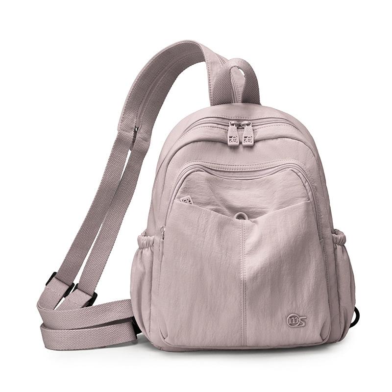 Compact Backpack with Front Pocket and Side Mesh Compartment