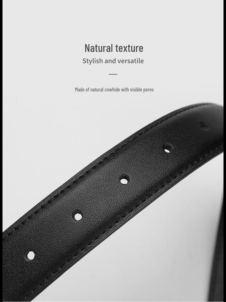 Dámský opasek z pravé hovězí kůže v retro vyřezávaném stylu - jednoduchý literární styl pro běžné nošení v džínách