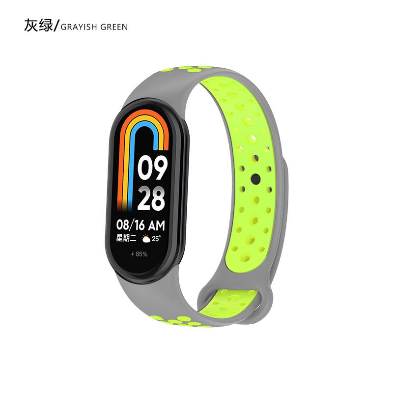 Two-tone Silicone Strap for Xiaomi Mi Band 10/9/8 Smart Watch Replaceable Correa for Mi Band 8/9/10 Sports Bracelet Accessories
