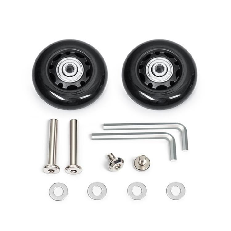 2PCS Plastic Suitcase Replacement Rollers Quiet Wheels Easy Install Assembly Practical Travel Luggage Casters
