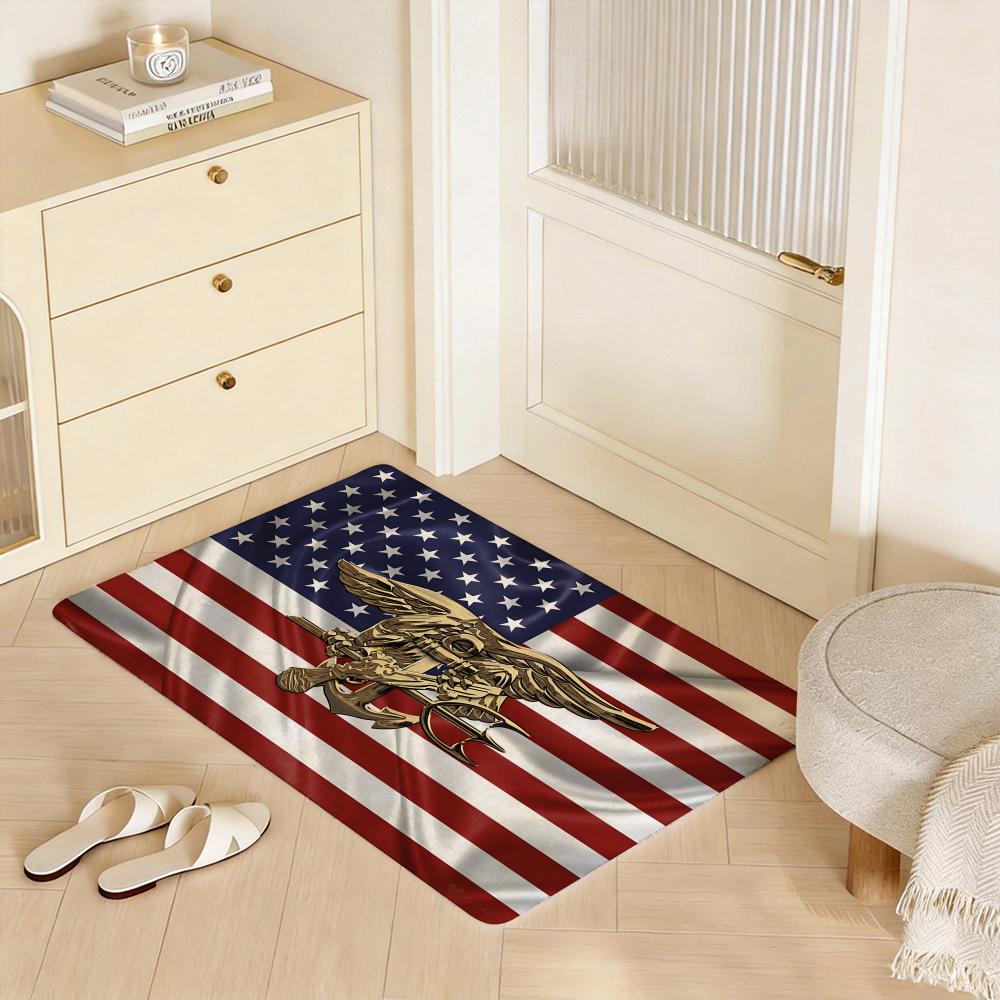 Military U US Navy Seals Floor Mat Eco  Flannel Doormat Non Slip Odorless Indoor Floor Rug Soft Short Plush Home Mat