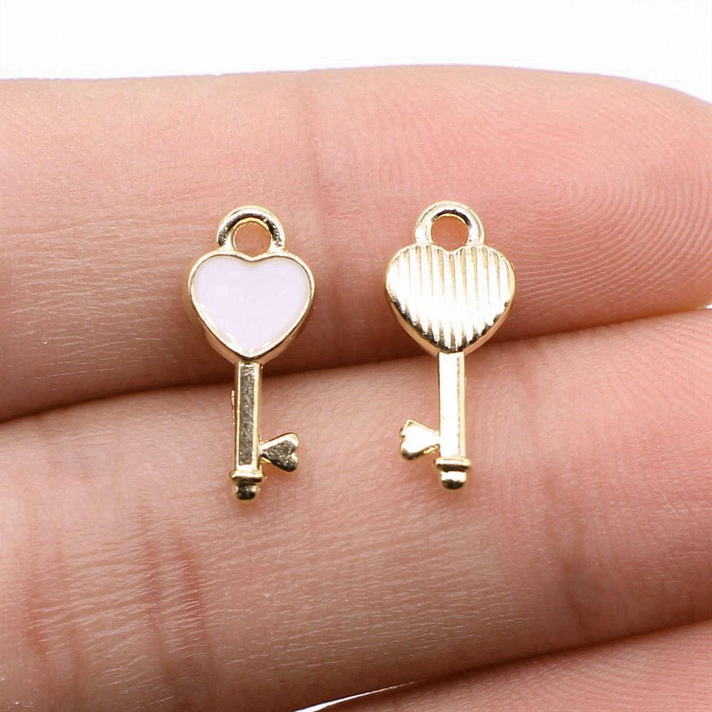 Charms Heart Enamel Pendants Wedding Jewelry Findings QC066