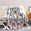 1PC Animals and textures Print FlAannel Blanket, High quality Comfortable for All Seasons, Home Decor, Warmth and Comfort