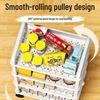 Multi-layer Mobile Storage Rack for Kitchen, Bedroom, or Living Room