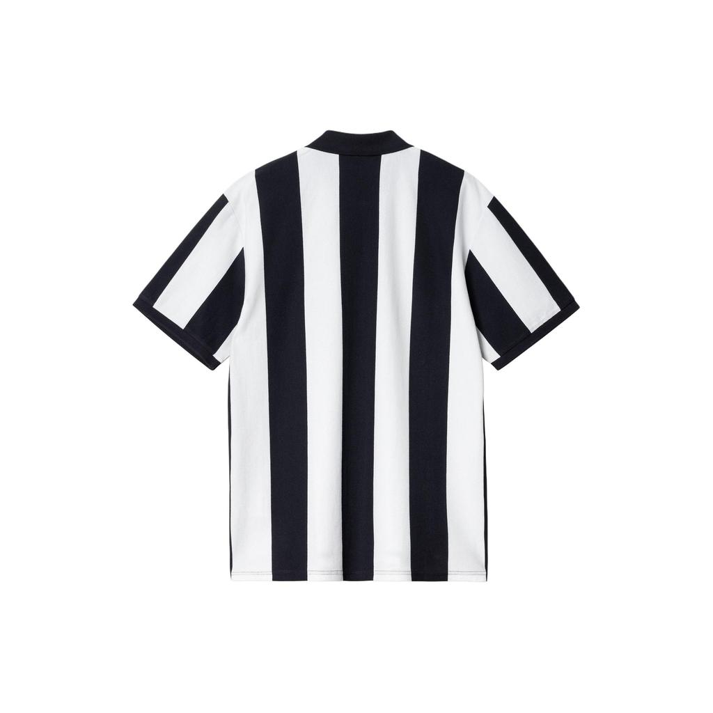 Carhartt WIP S/S Hinton Striped Loose Knit Polo Shirt Men Tops Deep-Navy I032972-23U-XX