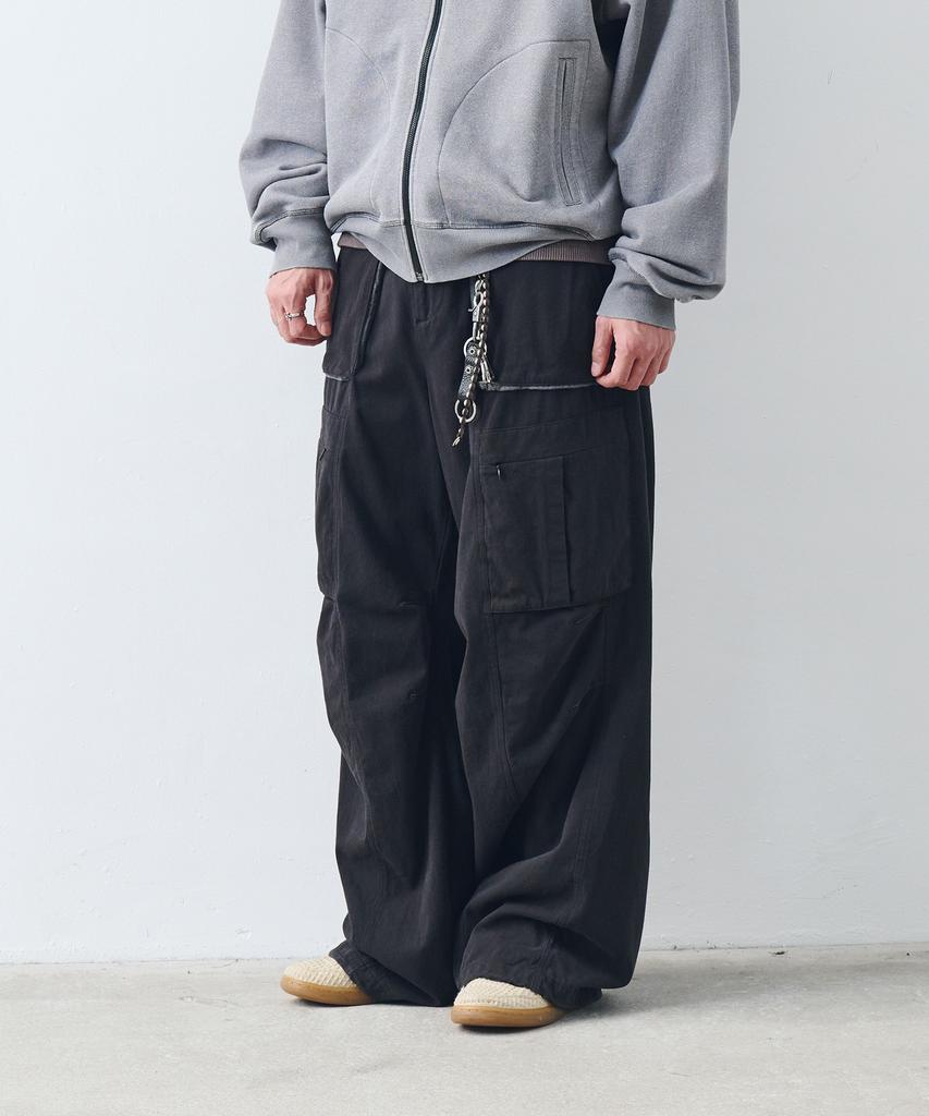 Nontai Parachute Contrast Cargo Pant (Black)