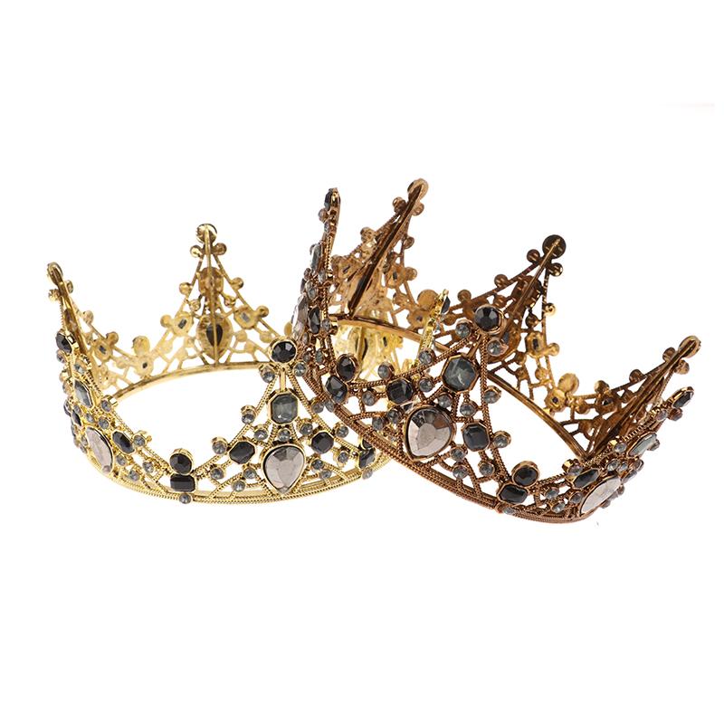 1Pc Metal Crown Cake Topper Gold Color Cake Decorative Topper Wedding Princess Birthday Baby Cake Dessert Decoration Flags