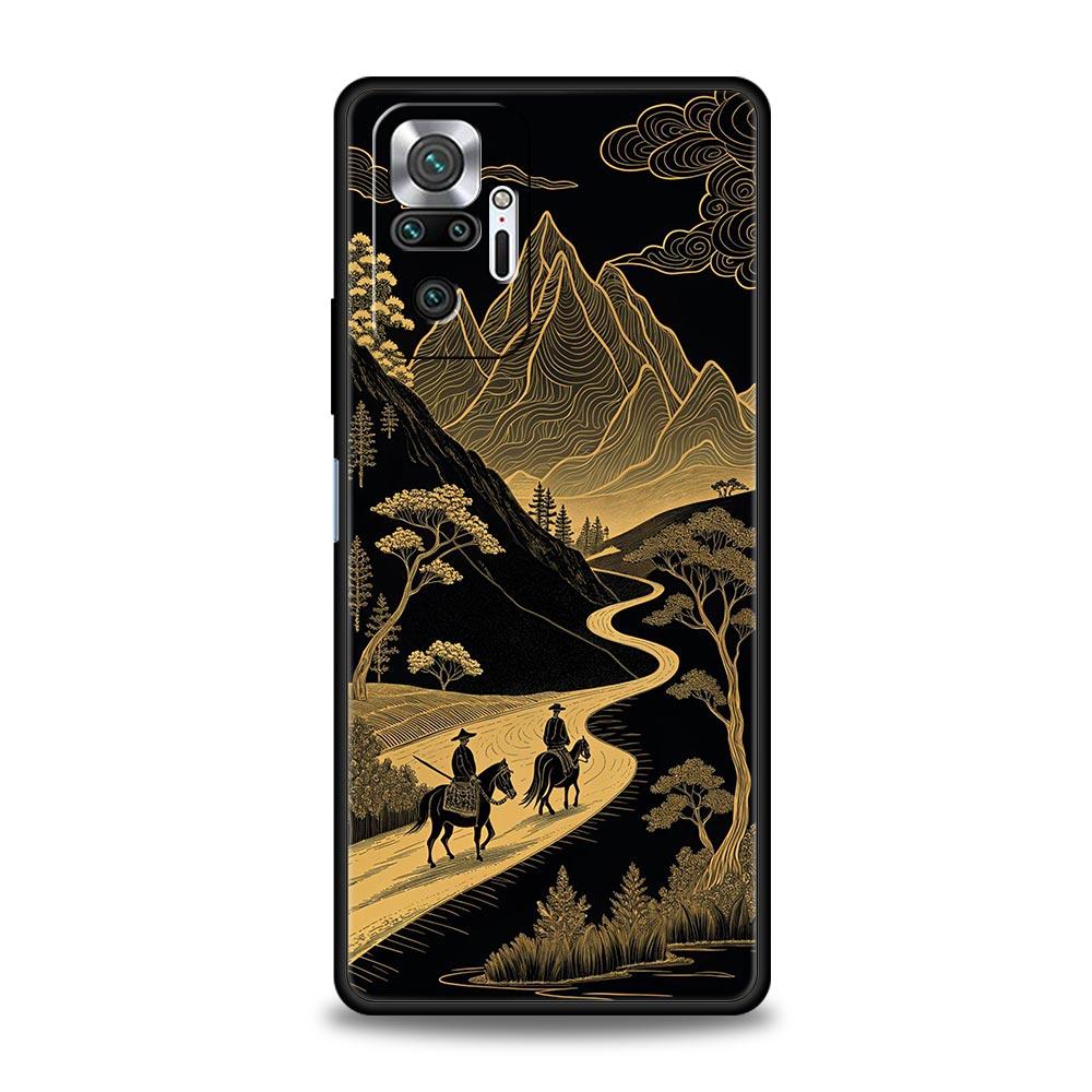 Abstract Mountain Sunrise Line Phone Case For Xiaomi Redmi Note 15 14 13 12 5G 11 10 Pro Plus 4G 9S 14C 13C 12C 10C TPU Cover