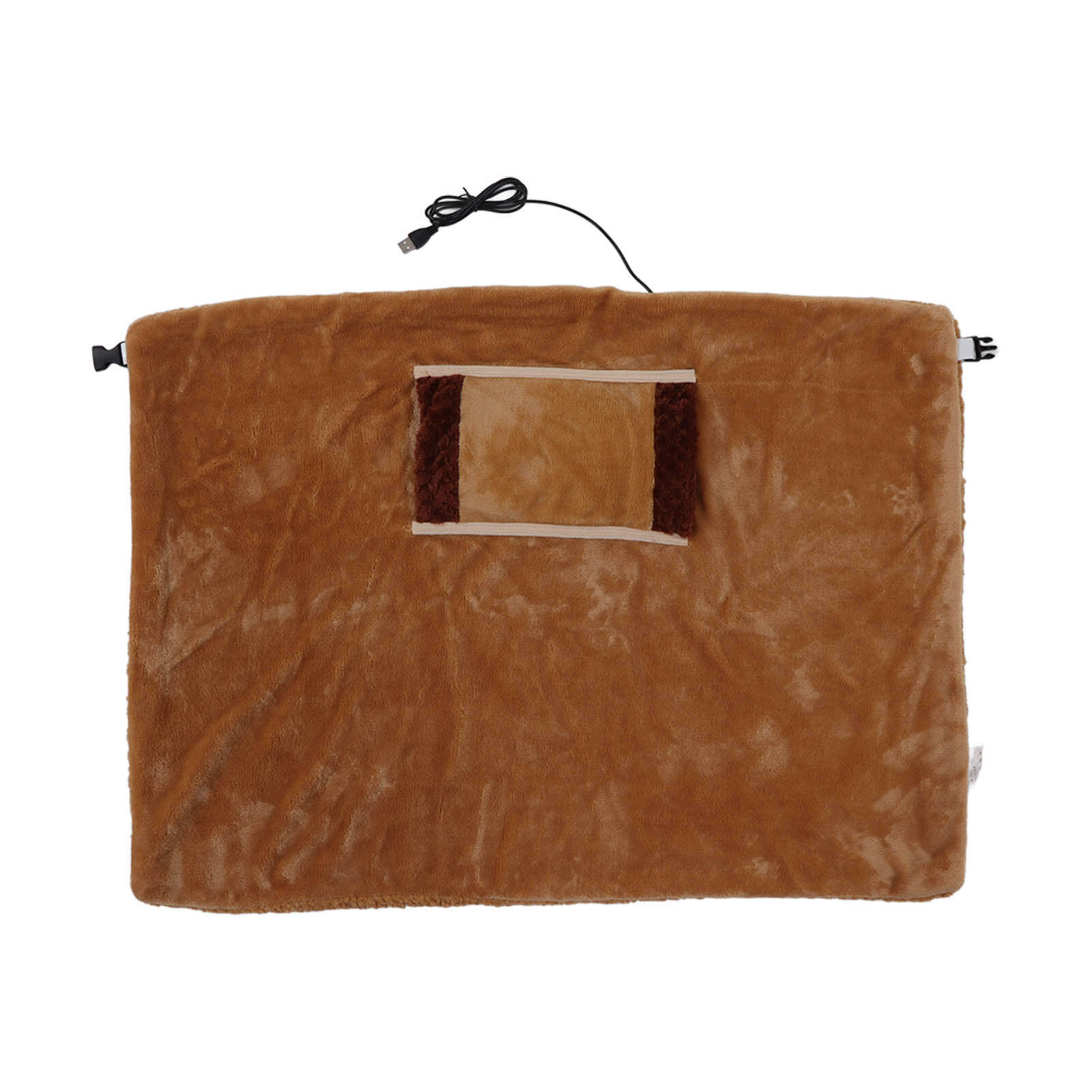 

Подогреваемая теплая шаль 5 В низковольтное безопасное многофункциональное USB фланелевое одеяло с подогревом для домашнего офиса коричневый