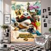 Wall TapestryKung Fu Panda Art Hanging Cloth Decorative Background Cover for Room Decoration