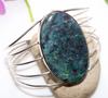 Huge Ruby In Fuchsite 925 Silver Plated Bangle 6.5" Festive Gifts Trendy l4J73
