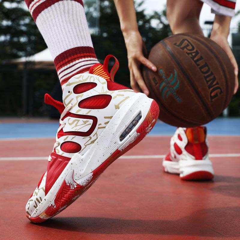 39-46 Giovane Adulto Grande Antishock Antiscivolo Resistente all'Usura Traspirante Alla Moda Outdoor Scarpe da Basket Alte