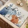 Kitchen Drainage Mat 2D Flat Blueberry Fruit Pattern Pad Super Absorbent Tableware Drying Board Cushion Countertop Rug
