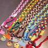 Personalized Color Contrast Woven Fried Dough Twists Rope Cross Body Neck Hanging Mobile Phone Anti-Lost Rope