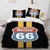 3D Print Historische Route 66,Mother Road,Dekbed Beddengoedset,Dekbedovertrek Bedset Quilt Kussensloop,King Queen Size Beddengoedset
