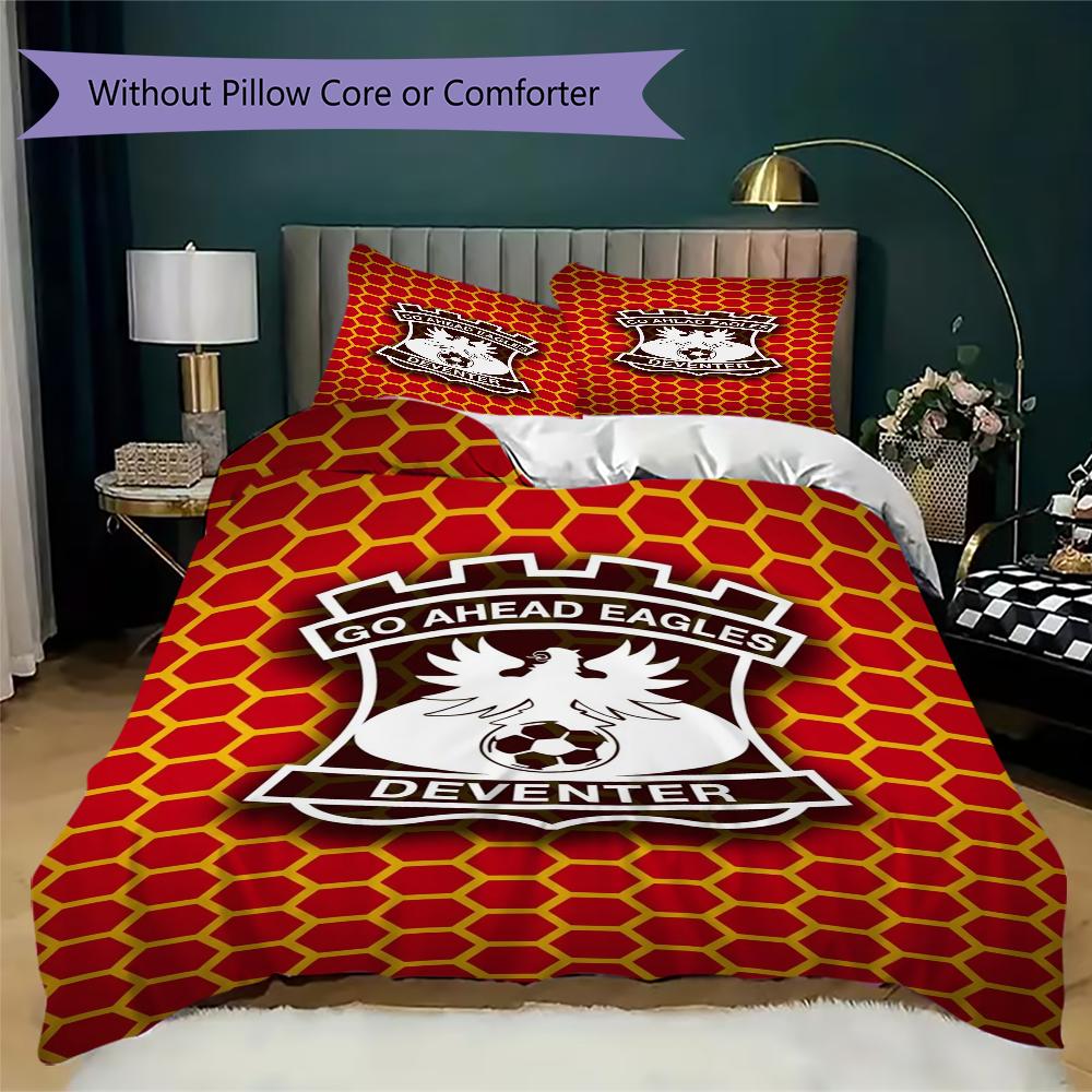 Go Ahead Eagles Pattern Bedding uilt Set uilt Cover Pillowcase Home Decoration Birthday Gift (1 * duvet cover + 2 * pillowcase without core)