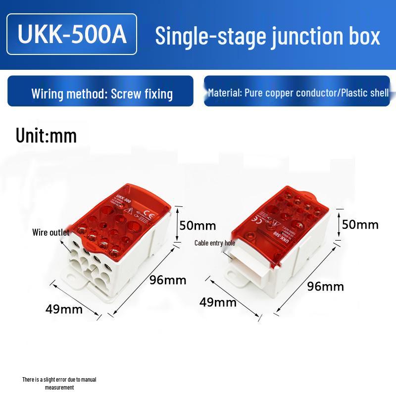 High Current Multi-Out DIN Rail Single-Pole Distribution Box: UKK 80A, 125A, 160A, 250A, 400A, 500A