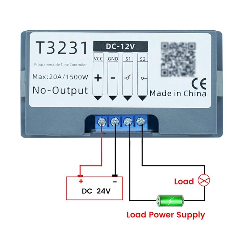 T3231 Releu de Temporizare Ciclică DC12V 24V AC110-220V Afișaj Dublu Roșu și Albastru Modul Releu de Temporizare Comutator Releu de Temporizare pentru Automobil