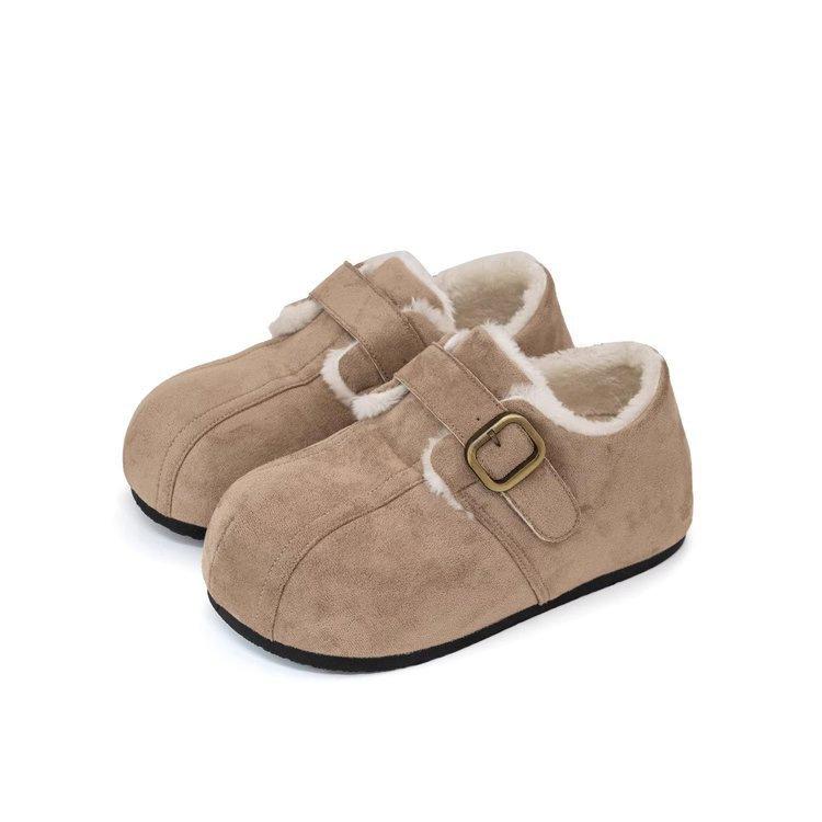 Winter new thickened velvet thick-soled heightening Birkenstocks casual shoes 35