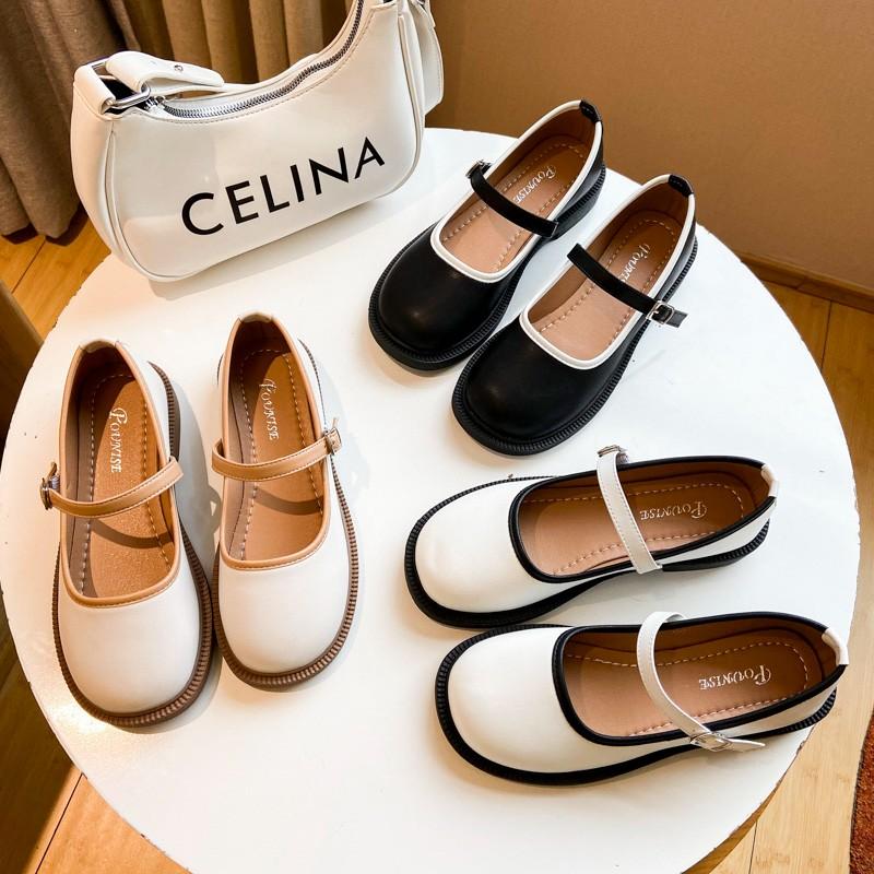 Fashion Shoes for Women 2025 Vintage Round Toe Black Mary Jane Shoe Sweet Girls Low Heel Platform Lolita Loafers Size 40 Women's Pumps