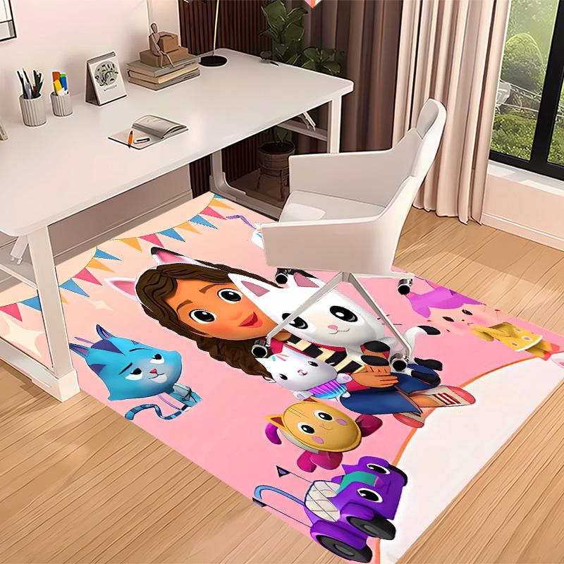 Gabby's Dollhouse2 Printed Absorbent Washable Carpet, Non-Slip Bathroom Mats, Kitchen Rugs, Yoga Mat,Living Room Entrance, Camping Picnic Rugs