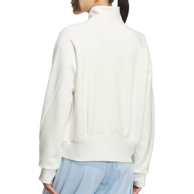 Adidas Sports Casual Solid Color Long Sleeve Stand Collar Jacket Women Jacket White KF2541