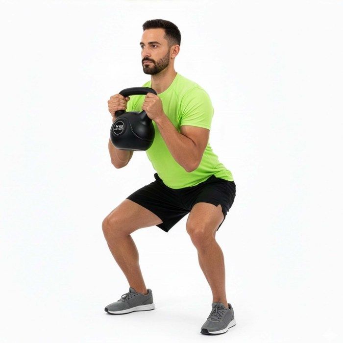 Kettlebell - SPRINGOS - 14 kg - ABS - Noir - Outil d'entraînement universel