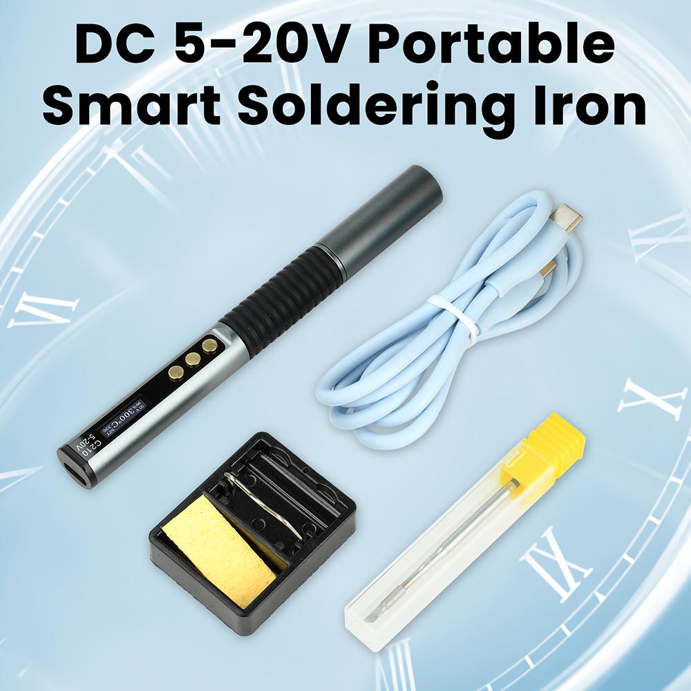 C210 Smart Soldering Iron Adjustable PD/QC Fast Charging Constant Temperature 150-480℃ Electric Welding Repair Tools DC5-20V