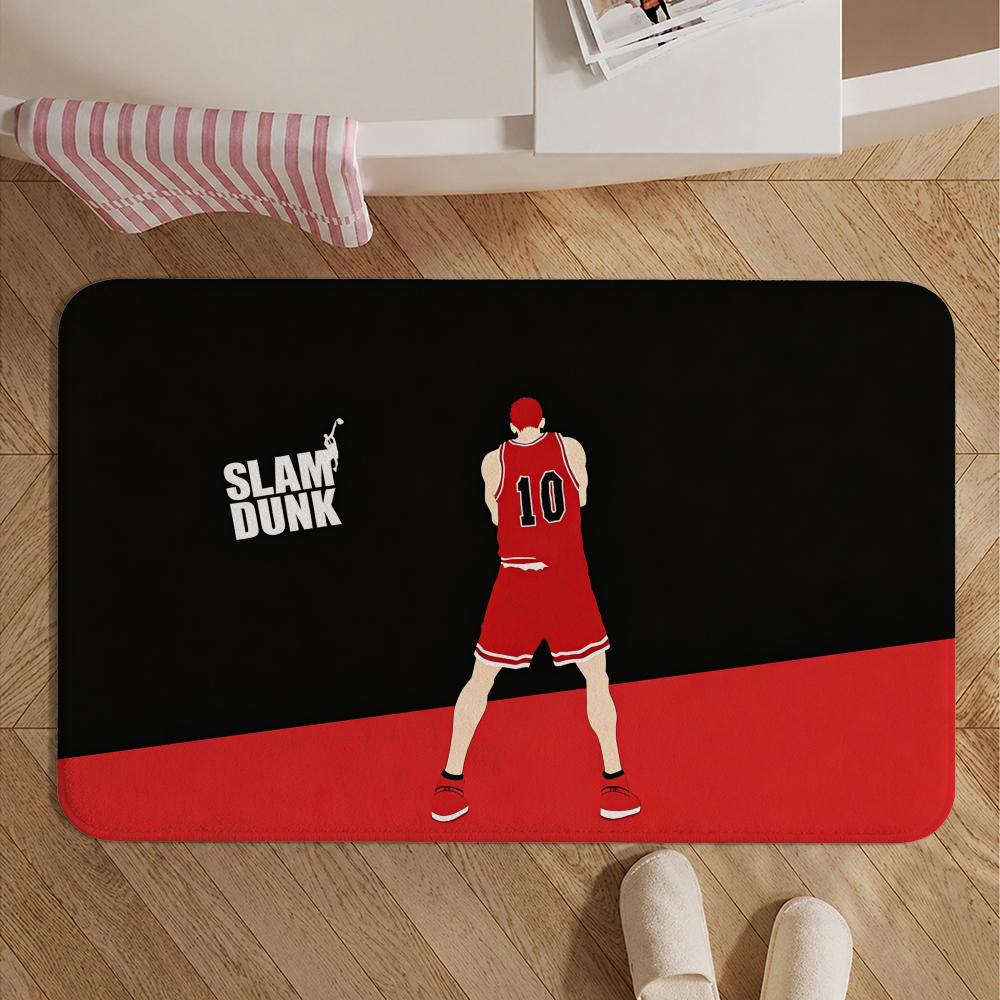 Anime-S-S-SLAM DU-NKS Floor Mat Soft Non-Slip Bath Mat, Bedside Carpet, Absorbent Doormat for Home