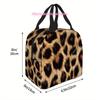 1pc, Featuring a Leopard Print Textured Background. This Printed Thermal Bag Is Insulated And Designed for Non-Food Contact, Mak