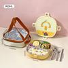 WORTHBUY 4/5 Compartment Portable Bento Lunch Box Microwave Safe Sealed 304 Stainless Steel Lunch Container Set For Kids Student