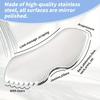 Gua Sha Stainless Steel, Metal Face Gua Sha for Jawline Sculpting, Guasha Tool Face Body Gua Sha (Silvery) Guasha Board