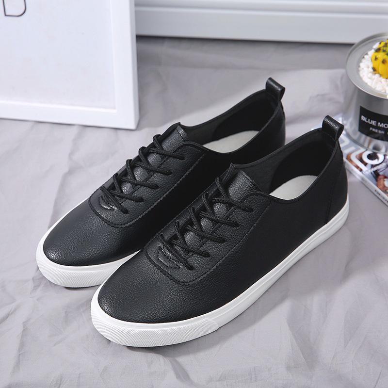 

Мужские повседневные белые кроссовки для скейтбординга и спорта на шнуровке – легкие, профессиональный подростковый дизайн 41 чёрный