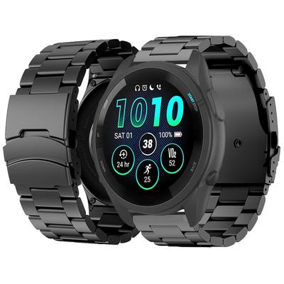 Titanium bandje voor Garmin Venu 4 3 2 45mm/Forerunner 570 47mm 265 255 schakelarmband voor Garmin D2 Air X15 horlogebandje 22mm