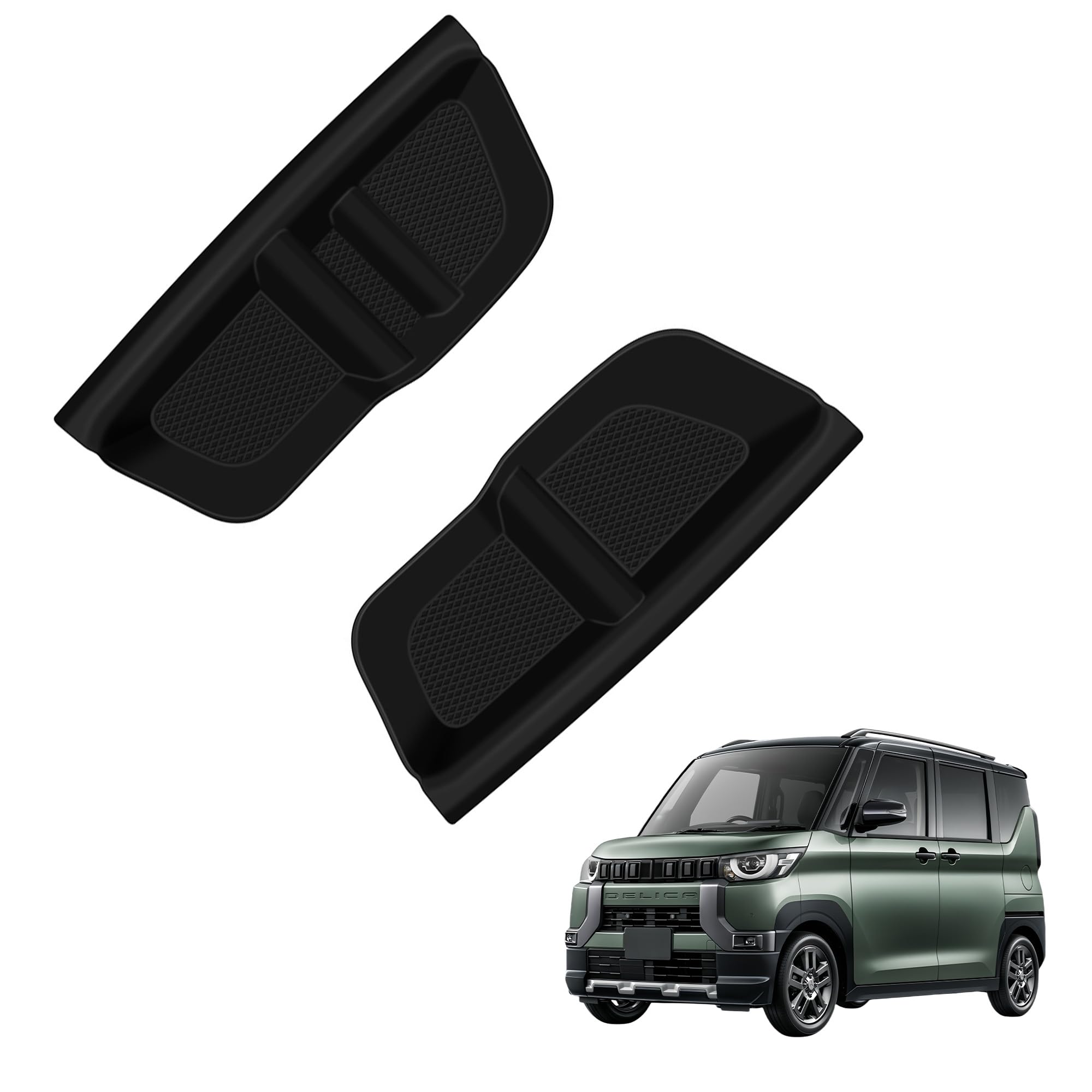 Kylorune Compatible with New Delica Mini B3 Custom Rubber Cup Holder Drink Holder Tray Delica Mini 30 Black Series, Parts, Third-Row Covers, Third-Row чёрный